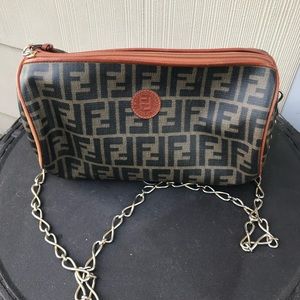 Fendi Vintage Bag /CB log Bag Coated Canvas Medium Zucca Rome Italy